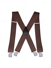 billige Bryllup ACC-Elastiske justerbare seler i polyester for menn i flere farger for bryllupsfester, kontorpendling, forretningsantrekk og formell bruk