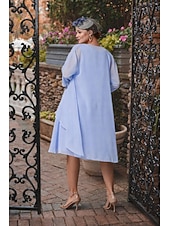 זול ערכות שמלות של אמא-שני חלקים מעטפת עמוד באורך הקרסול שמלת אורח לחתונה שמלה לאם הכלה  ללא שרוולים עם תכשיטים אלגנטית אורחת חתונה מסיבת החתונה שיפון תחרה שמלות ז'קט עם אפליקציות