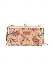 billige Crossbody-vesker-Dameveske med bohemsk mønster og trestruktur i kunstskinn, crossbody-veske med stor kapasitet og flere rom med justerbar stropp for hverdagsbruk, reise og ferie