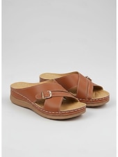 preiswerte Rutschsandalen-Bequeme Damen-Sandalen mit gekreuzten Riemen und Schnalle – stützende, offene Schuhe zum Laufen, für den Alltag, Reisen, Gartenarbeit, Shopping und Freizeitaktivitäten