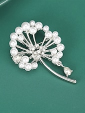 halpa Häät ACC-Naisten voikukasta tehty helmikorvakoru, kulta- ja hopeanväriset, elegantti ja tyylikäs, täydellinen häihin, juhliin ja toimistokäyttöön