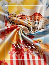 preiswerte Hose-Santorini Sommerhose aus seidigem Material mit elastischem Bund und weitem Bein