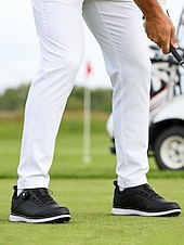cheap Men's Golf Shoes-Men's Golf Shoes with Adjustable BOA Fit System – Premium Faux Leather, Stylish White Design for Golf &amp; Outdoor Sports
