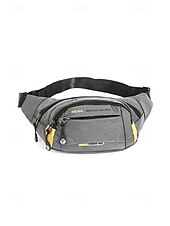 Χαμηλού Κόστους Ανδρικές τσάντες-Ανδρική τσάντα μέσης από νάιλον, πολύχρωμη τσάντα μέσης μεγάλης χωρητικότητας με πολλαπλές τσέπες, ρυθμιζόμενη ζώνη, τσάντα χιαστί στήθους για καθημερινή χρήση, πεζοπορία, υπαίθρια αθλήματα και ταξίδια