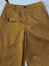 ieftine Pantaloni de rochie-Bărbați Pantaloni Costume Buzunar Nasturi Simplu Confort Respirabil Lungime totală Casual Zilnic Casă Vacanță Modă Negru Kaki Inelastic
