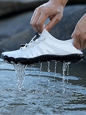 preiswerte Frauen-Schnelltrocknende Wasserschuhe für Damen – leichte, atmungsaktive Aqua-Strandschuhe mit verstellbarer elastischer Schnürung und rutschfester Sohle, barfußähnlicher Outdoor-Stil für Strand, Surfen,