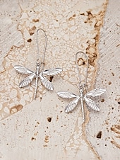 economico Orecchino da donna-Orecchini pendenti da donna in lega a forma di libellula, stile bohémien, gioielli leggeri ispirati alla natura, perfetti per l'uso quotidiano, i viaggi e le vacanze estive.