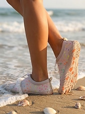 preiswerte Frauen-Damen-Badeschuhe zum Hineinschlüpfen – leichte, schnelltrocknende Barfuß-Aquaschuhe, atmungsaktive, rutschfeste Badeschuhe für Strand, Pool, Surfen, Reisen und Garten &amp;Outdoor-Aktivitäten