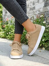 preiswerte Damen-Sneaker-Grüne Damen-Sneaker – minimalistische Schnürschuhe für Damen, ideal für Reisen, Alltag und Shopping