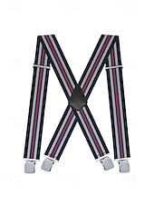 billige Bryllup ACC-Elastiske justerbare seler i polyester for menn i flere farger for bryllupsfester, kontorpendling, forretningsantrekk og formell bruk