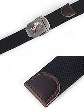 זול אביזרים-חגורת פוליאסטר מתכווננת לגברים עם אבזם דגל אמריקאי, חגורת מותן פטריוטית רב-צבעונית לאירועי יום השנה ה-250 לארה"ב, יום העצמאות, טיולים, חופשות ולבוש ספורטיבי קז'ואל