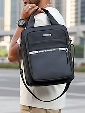 baratos Bolsas para Homem-Bolsa transversal masculina de nylon em várias cores, com grande capacidade, múltiplos bolsos e alça ajustável, ideal para uso casual diário, viagens e atividades ao ar livre.