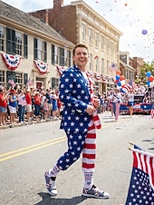 billiga Skor för män-Patriotiska herrsneakers - stjärnrandig flaggtrycksdesign för parader, 4 juli, USA:s 250-årsjubileum och avslappnade firanden