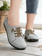 preiswerte Damenschnürschuhe-Dunkelblaue Damen-Loafer aus echtem Leder mit Gummiband – lässige Slipper mit weicher Gummisohle für Alltag und Reisen