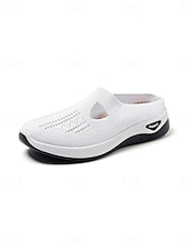 baratos Ténis de mulher-Tênis slip-on feminino azul claro em malha respirável – calçado esportivo leve e confortável, estilo casual e atlético para viagens e caminhadas. &amp;uso diário