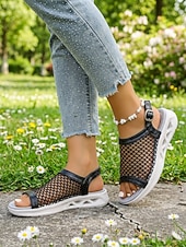 economico Sandali Sportivi-sandali sportivi bianchi da donna – sandali estivi comodi in rete traspirante, adatti per passeggiate all'aperto, casual, giardino &amp;scarpe da viaggio
