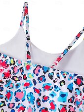 preiswerte Einteiliger Badeanzug-Kinder Mädchen Badeanzug Outdoor Strand Grafik Urlaub Tropisch Mode Badeanzüge Ab 4 Jahren Sommer Blau Purpur