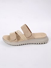 economico Infradito scivolosi-Sandali da donna con cinturino elastico: ciabatte comode e leggere a punta aperta con suola antiscivolo imbottita, perfette per l'estate, la casa, la spiaggia, i viaggi e l'uso quotidiano.