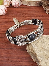 halpa Lomatarvikkeet-Naisten boheemityylinen turkoosi metalliseosrannekoru, monivärinen, ihanteellinen jokapäiväiseen käyttöön, lomalle ja matkoille