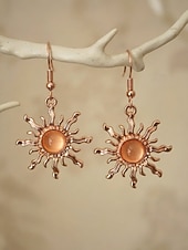 billiga Semestertillbehör-Bohemiska örhängen med solhänge för kvinnor – legeringsmaterial, flera färgalternativ, perfekta för vardagskläder och strandsemesterstil