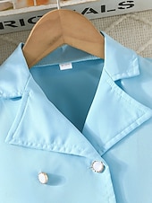 economico Completi per bambine-2 Pezzi Bambini Ragazze Tinta unica Arricciato Camicia &amp; Pantaloni Impostato Senza Maniche Moda Casuale Dai 4 anni in su Estate Rosa scuro Bianco Rosa