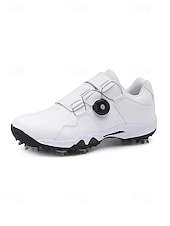 cheap Men's Golf Shoes-Men's Premium White Golf Shoes with High-Performance Outsole – Stylish and Comfortable for Professional Golf Players