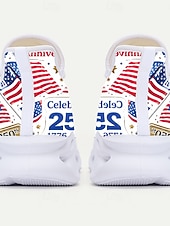  Teniși bărbătești pentru aniversarea a 250 de ani de la Statele Unite – pantofi respirabili din plasă, cu talpă flexibilă, ușori, perfecți pentru 4 iulie, festivaluri în aer liber, călătorii și ținute casual de zi cu zi