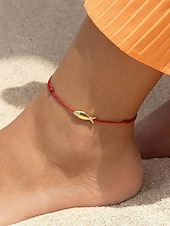 levne Dovolená příslušenství-Dámský bohémský přívěsek na nohu s rybičkou – slitina, více barevných variant, ideální pro běžné nošení i plážovou dovolenou