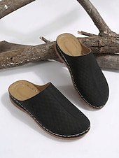 cheap Women's Clogs &amp; Mules-Women's Beige Slip-On Perforated Loafers – Comfortable Summer Shoes for Casual, Travel and Everyday Wear