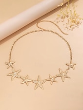 preiswerte Damengürtel-Boho-Taillenkette mit Seesternmotiv für Damen, Gold- und Silberlegierung, verstellbarer Strandgürtel, perfekt für den Alltag und den Urlaub