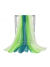 billige Ferietilbehør-Dameskjerf i bohemsk gradientstil i chiffong, flerfarget, lett polyestersjal for fritidsbruk, reise, ferie, strand og resortstil