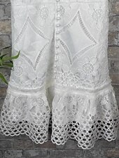 ieftine Rochii Albe din Dantela-Pentru femei Rochii Lungime Genunchi Rochie de dantela Rochie albă Rochie casual Elegant Modă Modern În aer liber Vacanță Ieșire Fit regulat Simplu Manșon scurt În V Alb Vară Primăvară