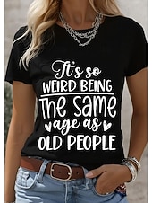 Недорогие Юмор и цитаты футболка-женская футболка с забавными юмористическими цитатами, графическим принтом, буквами, стильная, классическая, повседневная, с коротким рукавом, круглым вырезом, стандартного кроя, на каждый день,