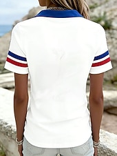  Γυναικεία Μπλουζάκι Μπλουζάκι μπλουζάκι Μπλοκ χρωμάτων Στάμπα Γραφική Ομάδα ποδοσφαίρου Στυλάτο Κλασσικό Καθημερινό Κοντομάνικο Λαιμόκοψη V Κανονικά μπλουζάκια Καθημερινά Αθλητικά Εξόδου Θαλασσί