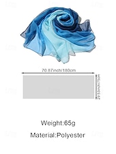 billige Ferietilbehør-Dameskjerf i bohemsk gradientstil i chiffong, flerfarget, lett polyestersjal for fritidsbruk, reise, ferie, strand og resortstil