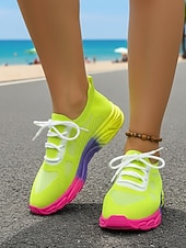 preiswerte Damen-Sneaker-Hellblaue Strick-Sneaker für Damen – leichte, atmungsaktive Schuhe zum Spazierengehen, für Outdoor-Aktivitäten, Fitnesstraining und den Alltag