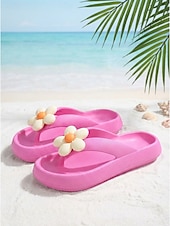 economico Infradito scivolosi-sandali infradito da donna con fiori colorati – graziose ciabatte estive da spiaggia con suola morbida e ammortizzata per abbigliamento casual, piscina e vacanze