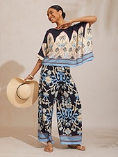 halpa paitoja, toppeja ja puseroja-Kesäyön palmunvärinen silkkinen satiinitoppi, dolmanhihoilla