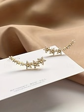 economico Orecchino da donna-orecchini da donna in lega boho con fiori, eleganti e alla moda, disponibili in oro e argento, leggeri ed eleganti, perfetti per le vacanze, i viaggi, l'uso quotidiano e gli outfit casual