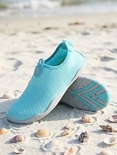 abordables Femmes-Chaussures aquatiques bleues imperméables pour femmes, à séchage rapide, respirantes, légères et antidérapantes, idéales pour la randonnée, la plage, le surf et les excursions en rivière. &amp;aventures