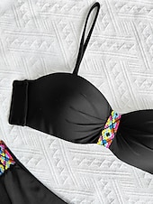 economico Bikini-Per donna Costumi da bagno Bikini Due pezzi Birichino Costume da bagno Snello Senza schiena Vacanza Abbigliamento da Spiaggia Tinta unica Scollo a V Senza Maniche Costumi da bagno