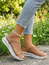 economico Sandali Sportivi-sandali sportivi bianchi da donna – sandali estivi comodi in rete traspirante, adatti per passeggiate all'aperto, casual, giardino &amp;scarpe da viaggio