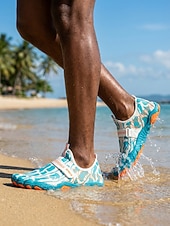 economico Uomini-Scarpe da acqua da uomo blu ad asciugatura rapida, leggere, traspiranti, antiscivolo, ideali per attività acquatiche, nuoto, passeggiate sulla spiaggia, trekking fluviale, kayak e avventure all'aria aperta.