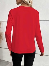 preiswerte Einfarbiges T-Shirt-Damen T Shirt T-Shirt Knöpfe Einfach Mode Stilvoll Klassisch Kurzarm Rundhalsausschnitt Normale Oberteile Täglich Ausgehen Wochenende Blau Schwarz Weiß Rote Grün Sommer Frühling Herbst