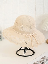 voordelige Dameshoeden-Opvouwbare zonnehoed voor dames, lichtgewicht polyester, boho-stijl, meerkleurig, ademend en opvouwbaar, perfect voor vakantie, reizen, strand en dagelijks gebruik.