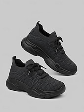  Sneakers da donna in maglia patriottiche: scarpe da passeggio leggere e traspiranti con stampa a stelle e lacci, stile sportivo casual per il giorno dell'indipendenza, le parate e i viaggi.