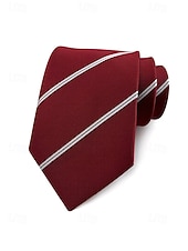 お買い得  結婚 ACC-メンズポリエステルストライプネクタイ、クラシックフォーマルビジネス＆ウェディングパーティーアクセサリー、複数の色、男性のためのエレガントなプロフェッショナルスタイル