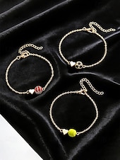 cheap Accessories-Women's Soccer Ball Pendant Necklace Bracelet Set Alloy Fan Jewelry in Multiple Ball Styles for Soccer Matches, Sports Fans, Casual Daily Wear &amp; Travel Vacation