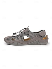 abordables Sandalias Deportivas-Zapatos de senderismo al aire libre de color caqui para mujer, sandalias de trekking ligeras y transpirables con malla de secado rápido para caminar por senderos y trekking fluvial. &amp;aventuras de