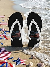 baratos Sapatos masculinos-Chinelo masculino com estampa da bandeira americana – sandálias de praia leves para o Dia da Independência e celebrações dos EUA. &amp;viagens de verão